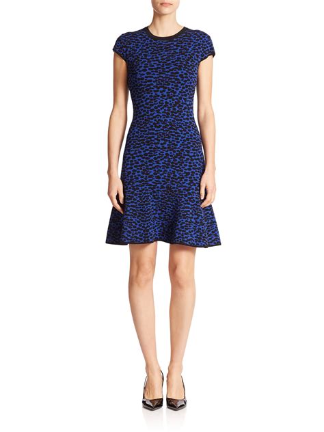 michael michael kors perette knit dress navy|Michael Michael Kors Navy Blue Perette Knit Geometric Fit.